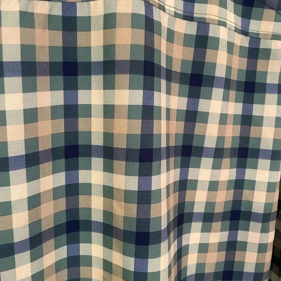 Eddie Bauer Shirt Mens Large Plaid Button Down Hiking Green Performance Wicking - Picture 2 of 5